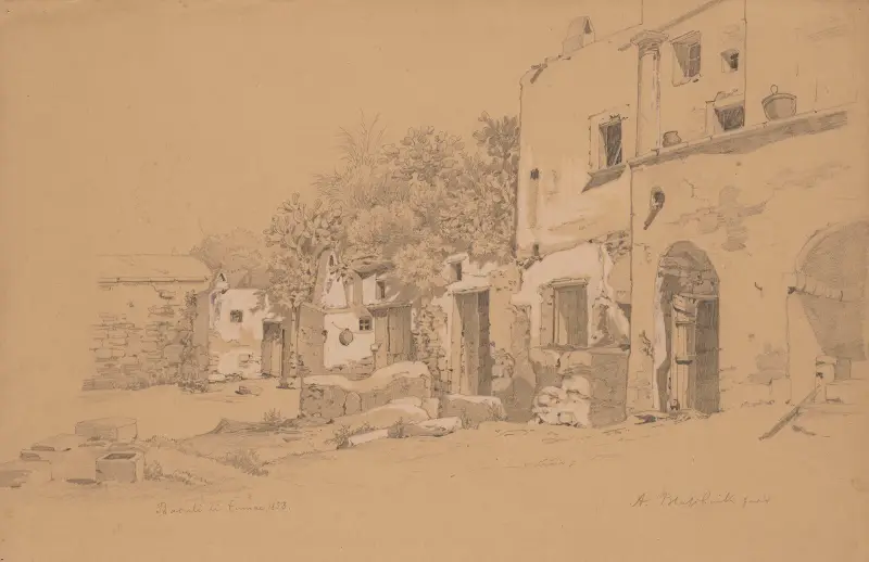 Hus och uthus i Bacoli av Arthur Blaschnik
