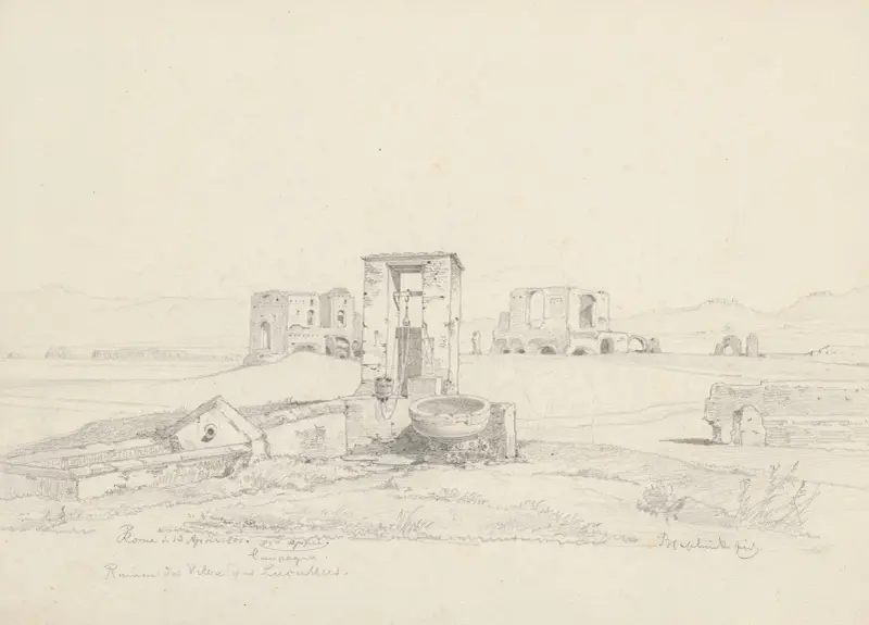 Ruinerna efter Lucullus villa vid Via Appia i Rom av Arthur Blaschnik