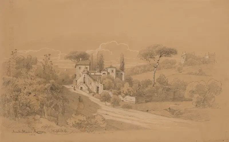 Santa Croce-kyrkan i Monte Mario i Rom av Arthur Blaschnik