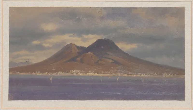Vesuvius och Neapels hamn av Arthur Blaschnik