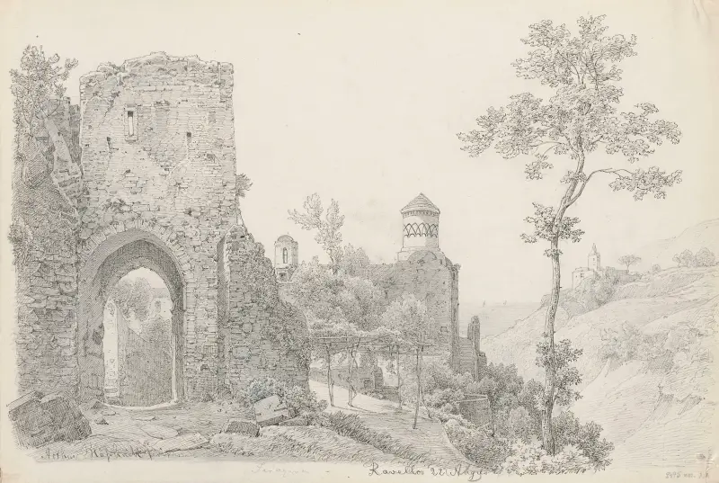 Vy av Villa Rufolo i Ravello av Arthur Blaschnik