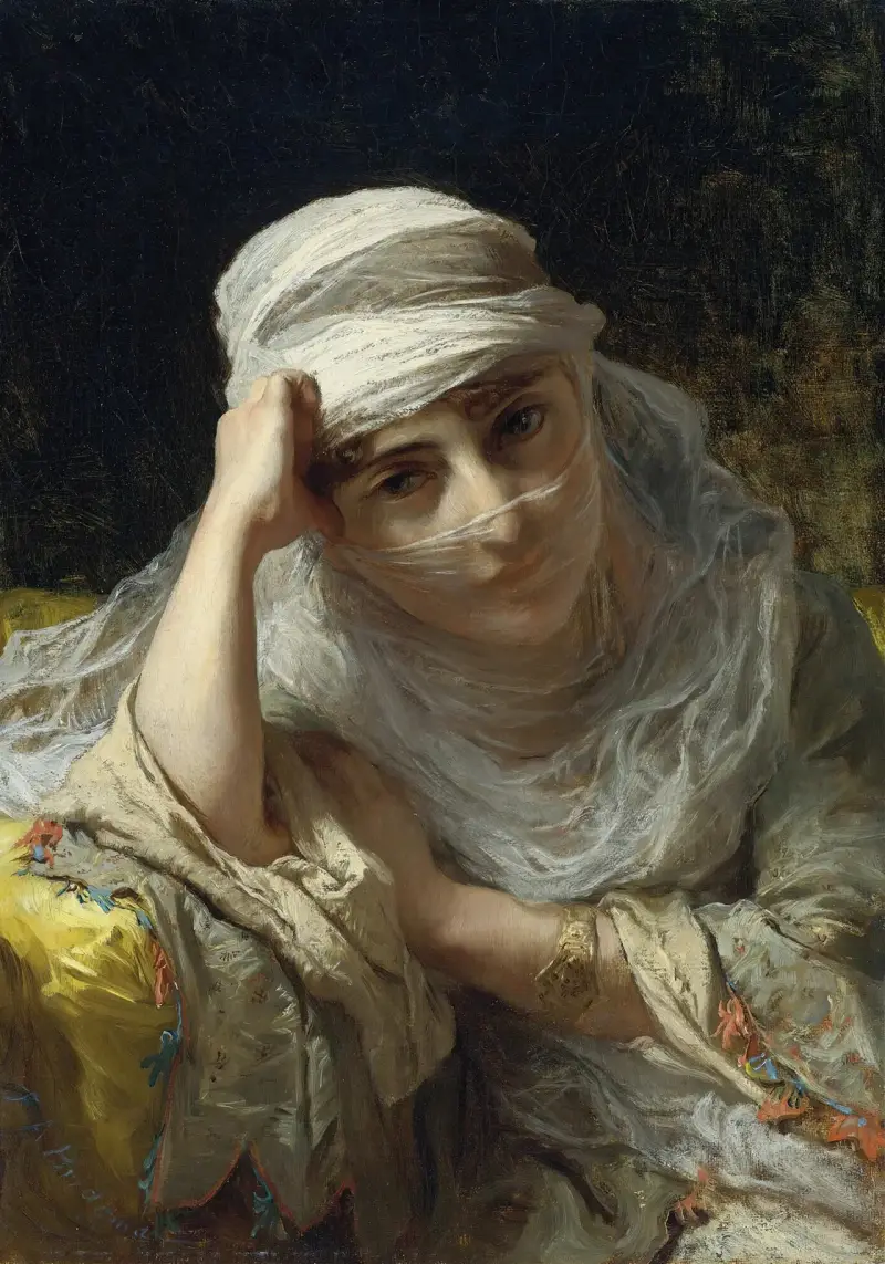 En skönhet från Konstantinopel av Frederick Arthur Bridgman