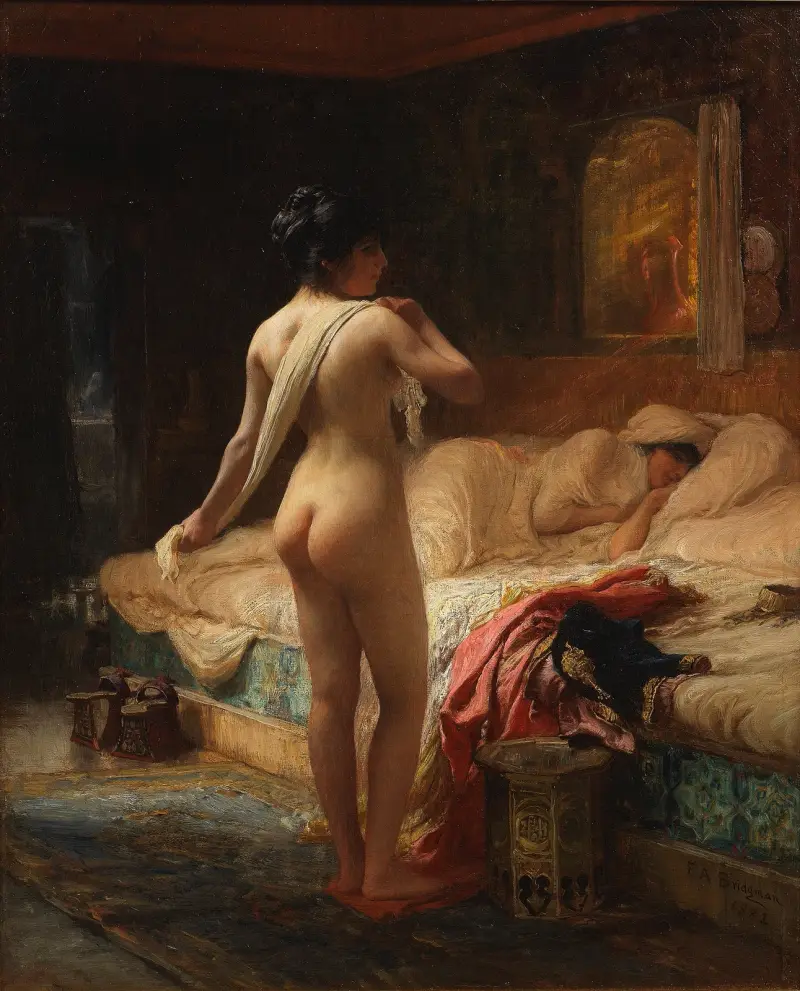 Nach dem Bad von Frederick Arthur Bridgman