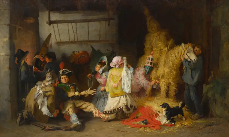 Carneval en Bretagne av Frederick Arthur Bridgman