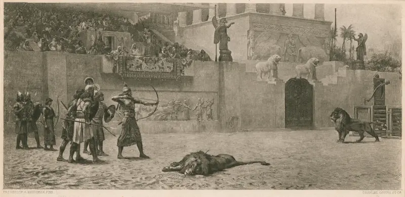 En assyrisk kungs förströelse av Frederick Arthur Bridgman