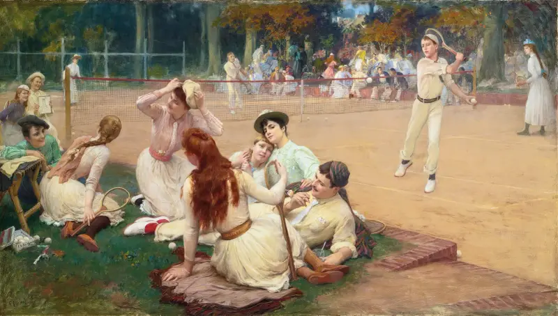 Tennisklubb av Frederick Arthur Bridgman