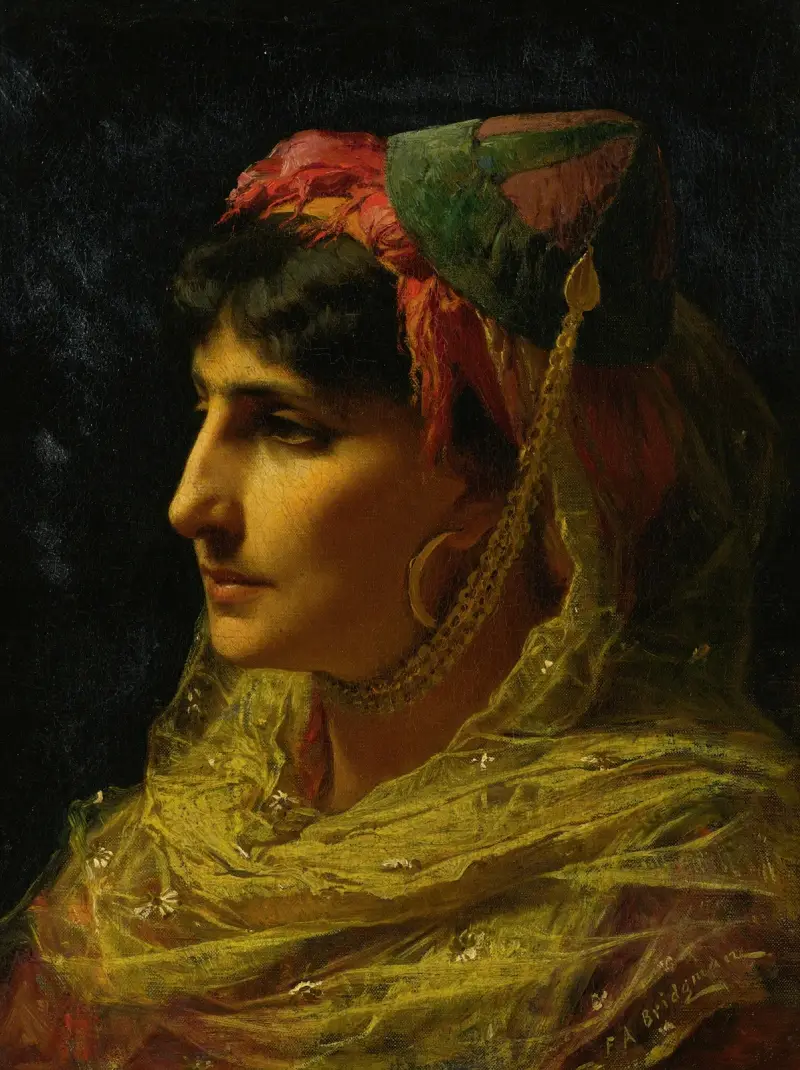 Porträtt av en kvinna av Frederick Arthur Bridgman