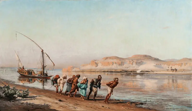 Bogsering på Nilen av Frederick Arthur Bridgman