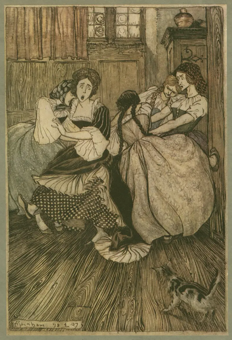 And the maids cried ‘good gracious, how very tenacious!’ av Arthur Rackham