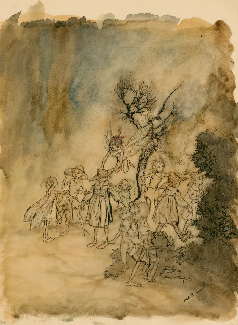 Enter certain Reapers, properly habited av Arthur Rackham