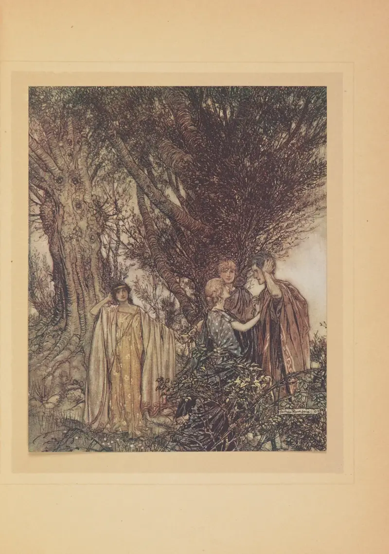 …Etes-vous surs que nous sommes eveillés. Il me semble que nous sommeillons encore, que nous rèvons av Arthur Rackham