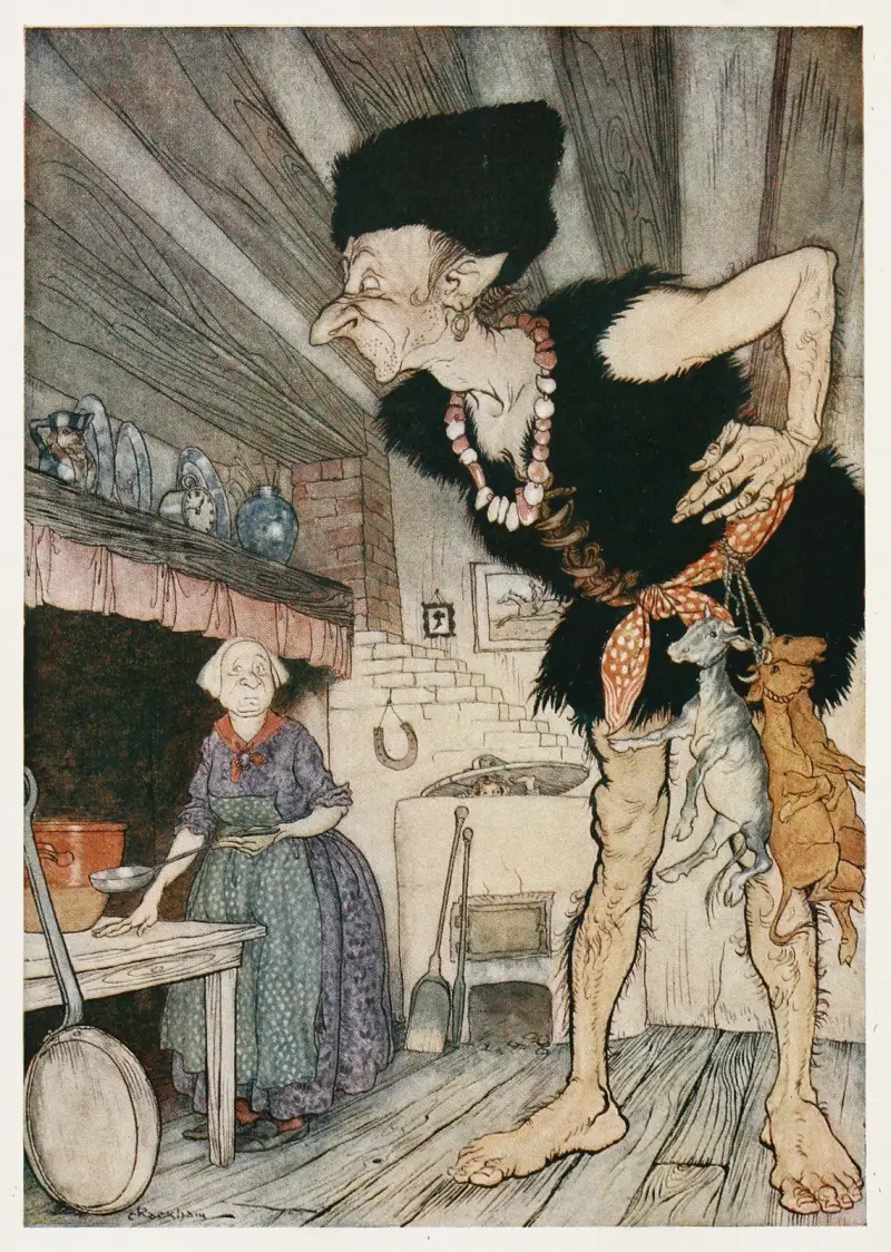 Fee-fi-fo-fum, czuję krew Anglika, Arthur Rackham
