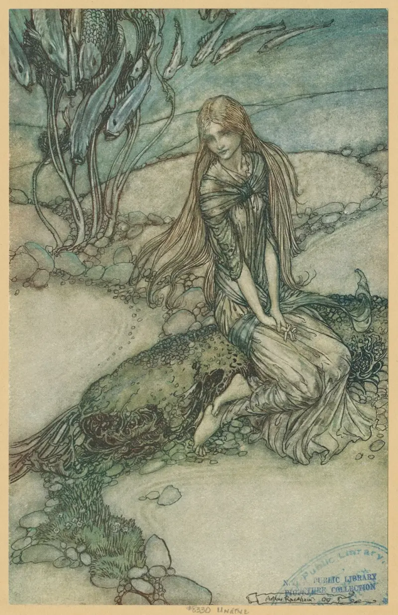 He could see Undine beneath the crystal vault av Arthur Rackham