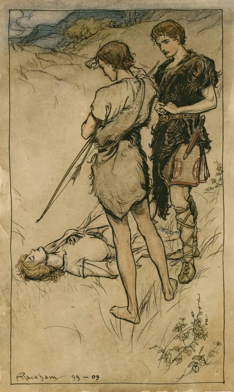 Klagosång för Imogen av Arthur Rackham