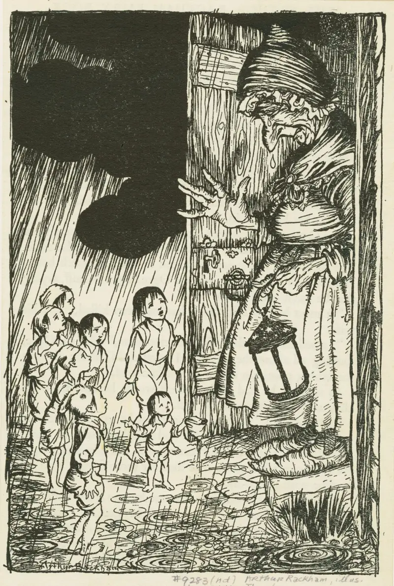 Lille Tom och hans bröder hittar hem av Arthur Rackham