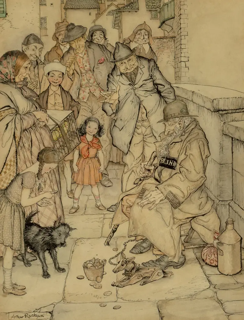 Poor Cecco Goes into Business av Arthur Rackham