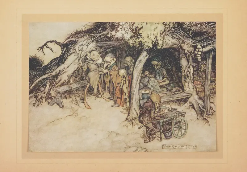 Pour faire les habits de mes petits Elfes av Arthur Rackham