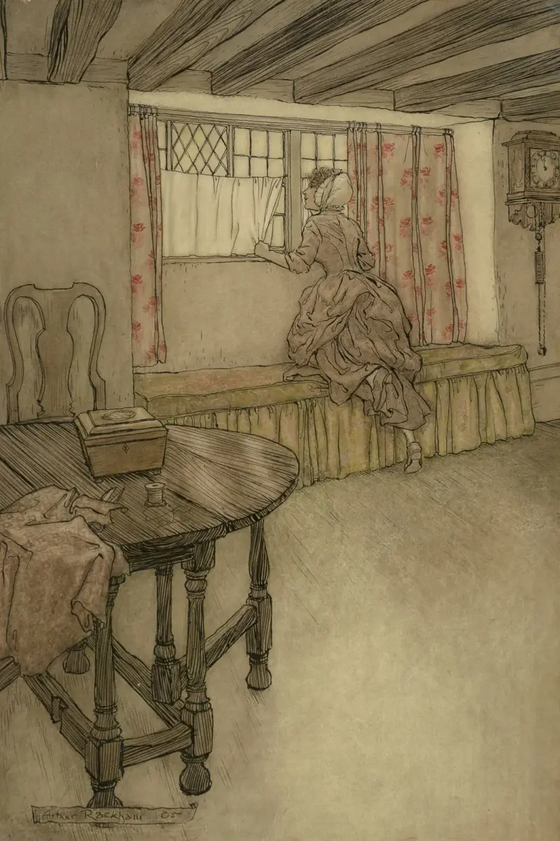Märkliga ansikten i fönstret av Arthur Rackham