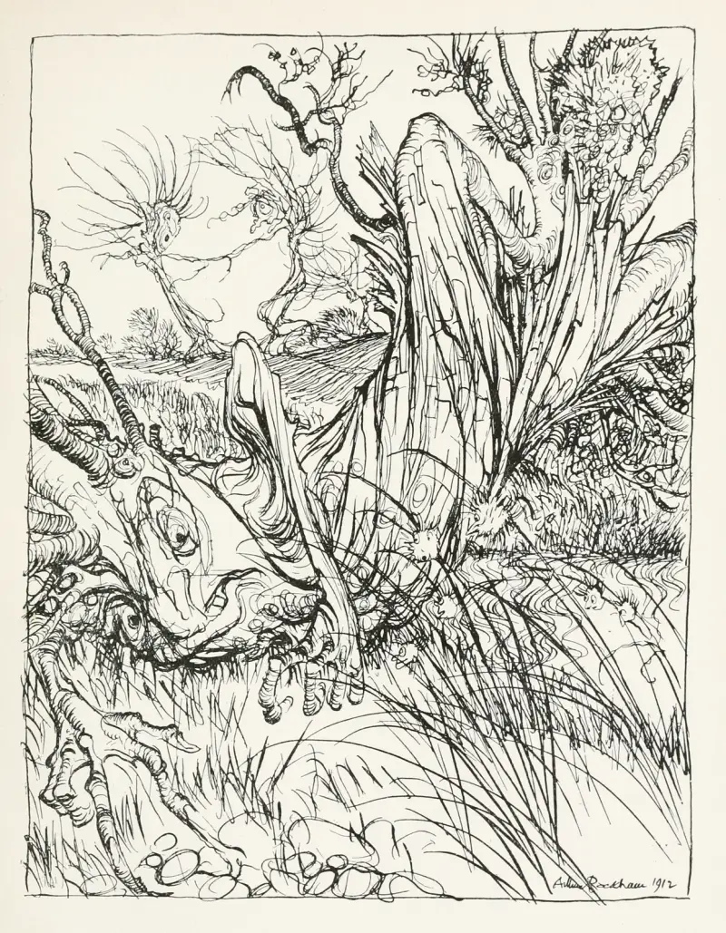 Eken och vassen av Arthur Rackham