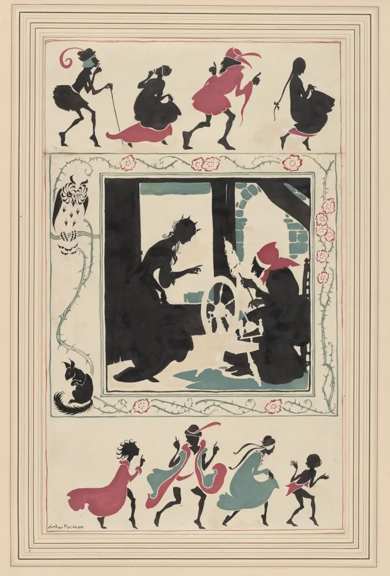 Törnrosa. Frontespis av Arthur Rackham