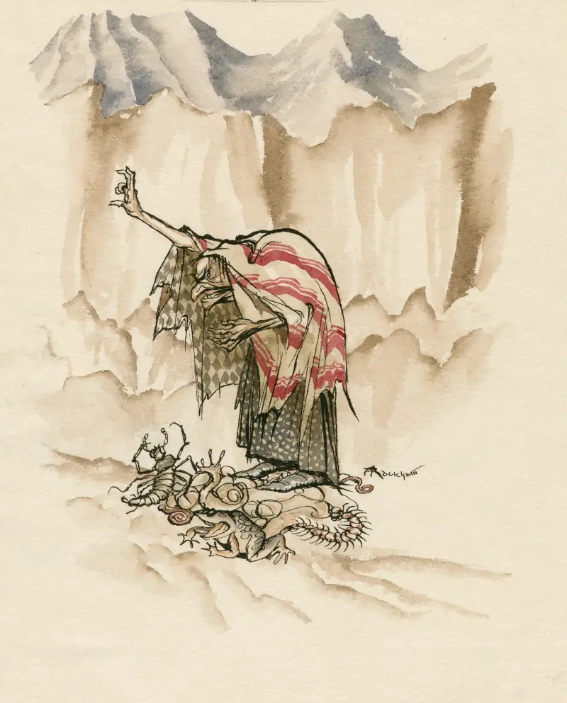 Die Hexe Sycorax von Arthur Rackham
