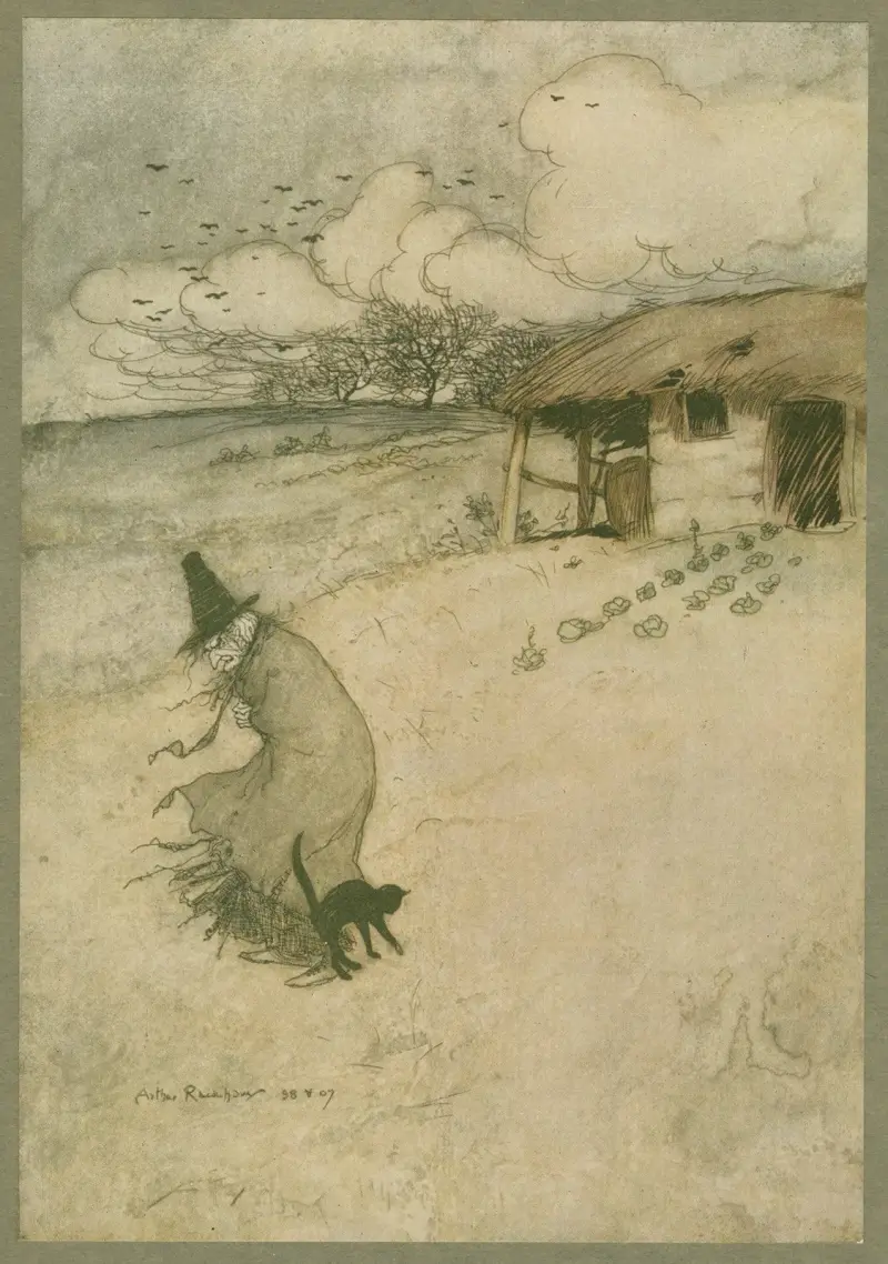 Det bor en gammal kvinna på Tappington Moor av Arthur Rackham