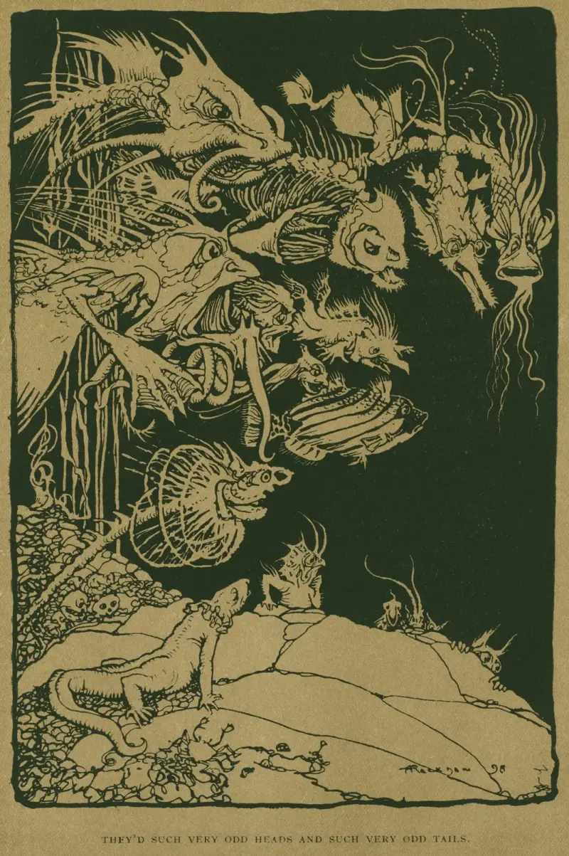 They’d such very odd heads and such very odd tails. av Arthur Rackham