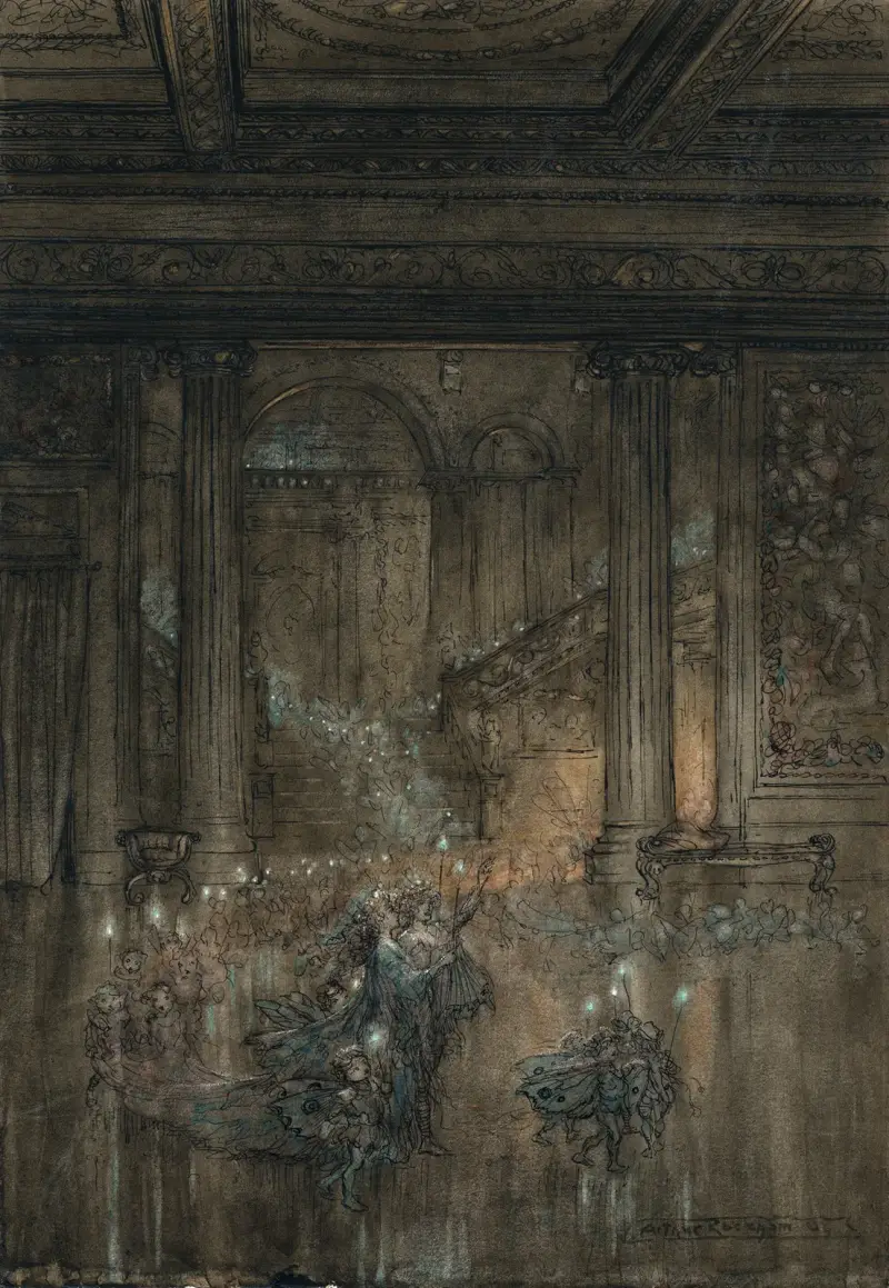 Through the house give glimmering light av Arthur Rackham