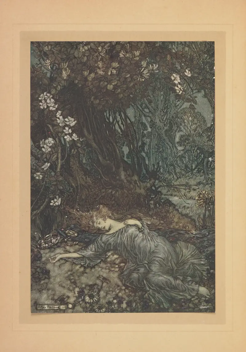 Titania endormie, Arthur Rackham