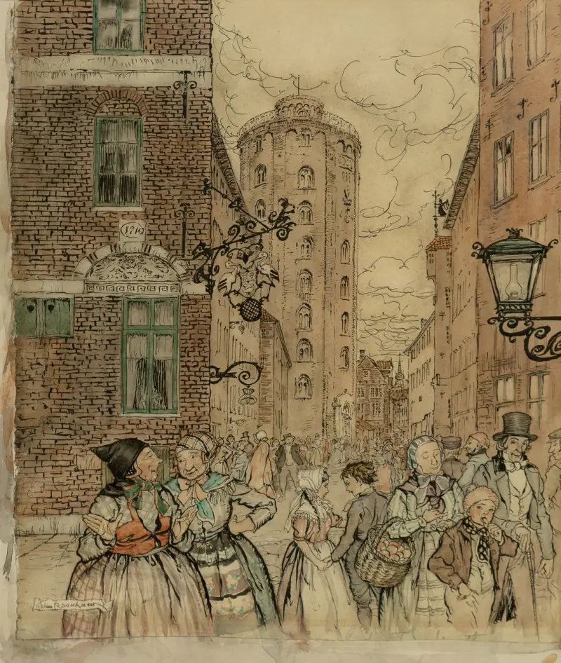 Vi gick hand i hand till det runda tornet av Arthur Rackham