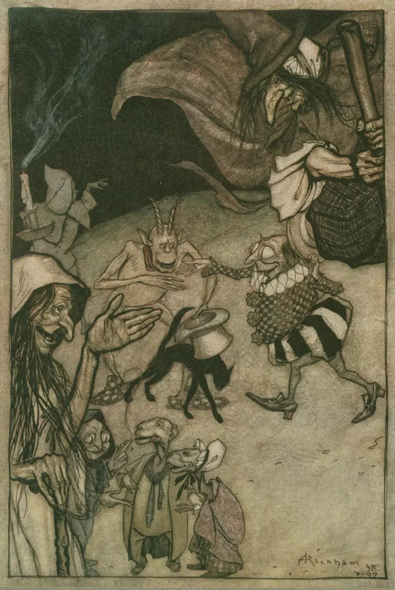 Häxor och trollkarlar, spöken, vättar och gastar av Arthur Rackham