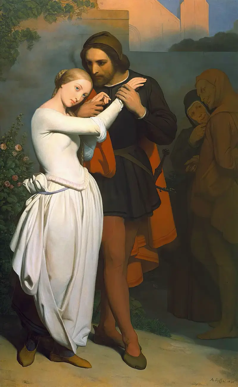 Faust och Marguerite i trädgården av Ary Scheffer