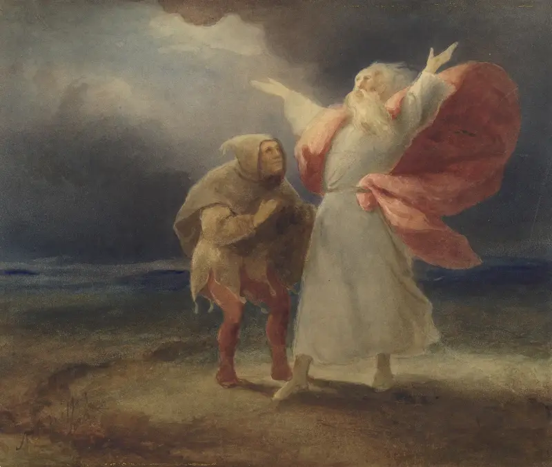Král Lear, III, 2, Lear a blázen, Ary Scheffer