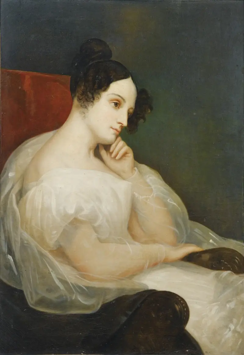 Porträtt av Marie-Joséphine Souham, hertiginna av Elchingen av Ary Scheffer