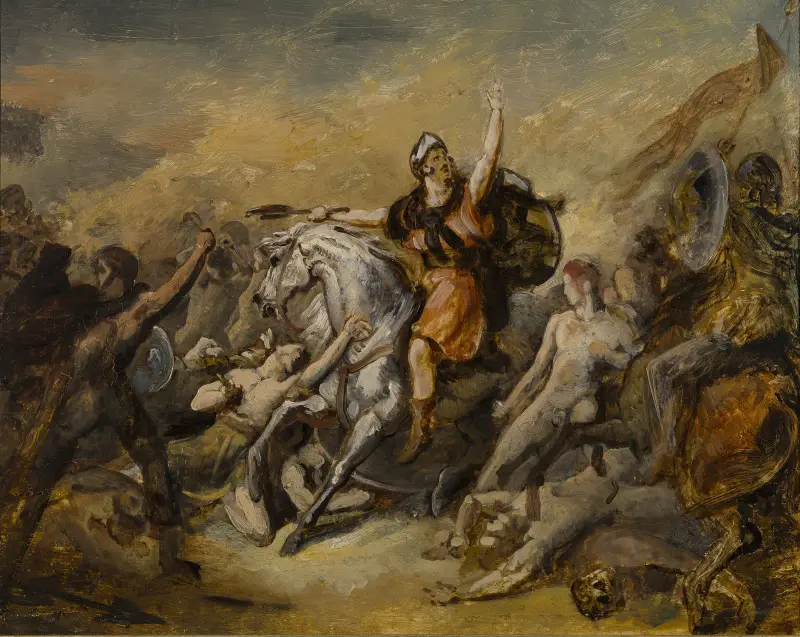 The Battle of Tolbiac av Ary Scheffer