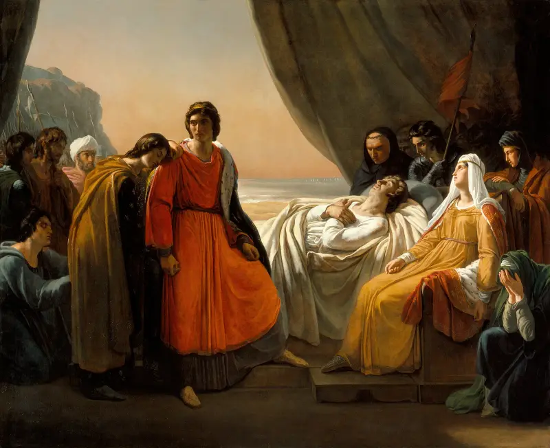Ludvig den heliges död av Ary Scheffer