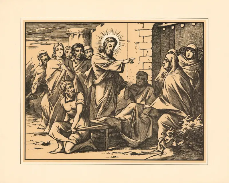 The raising of the widow’s son from Nain av Aschendorff