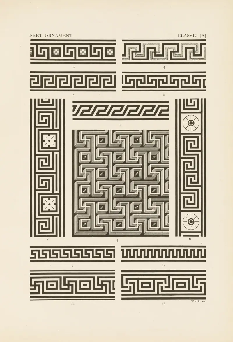 Ornament i ledande stilar, plansch 02 av George Ashdown Audsley