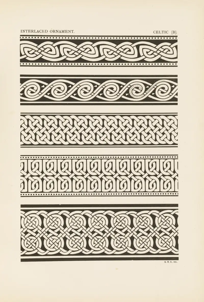 Ornamentets konturer i de ledande stilarna, pl. 07 av George Ashdown Audsley