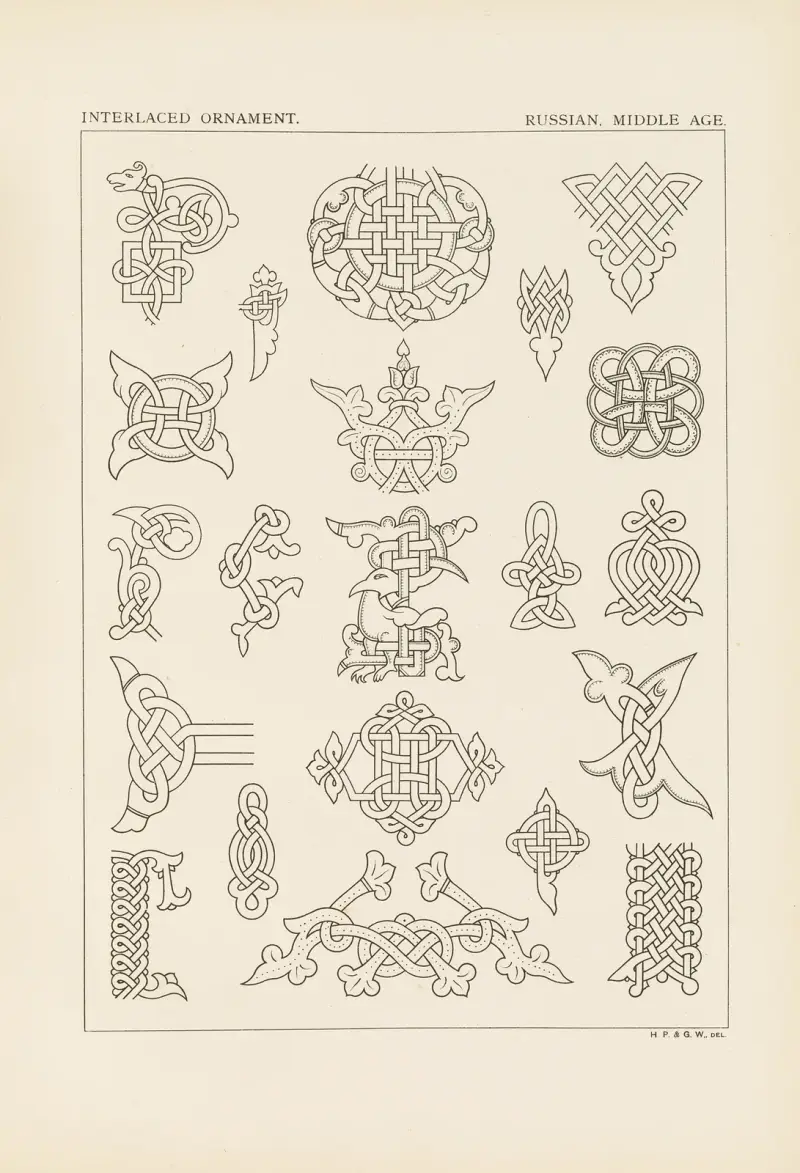 Ornamentala motiv i ledande stilar, pl. 08 av George Ashdown Audsley