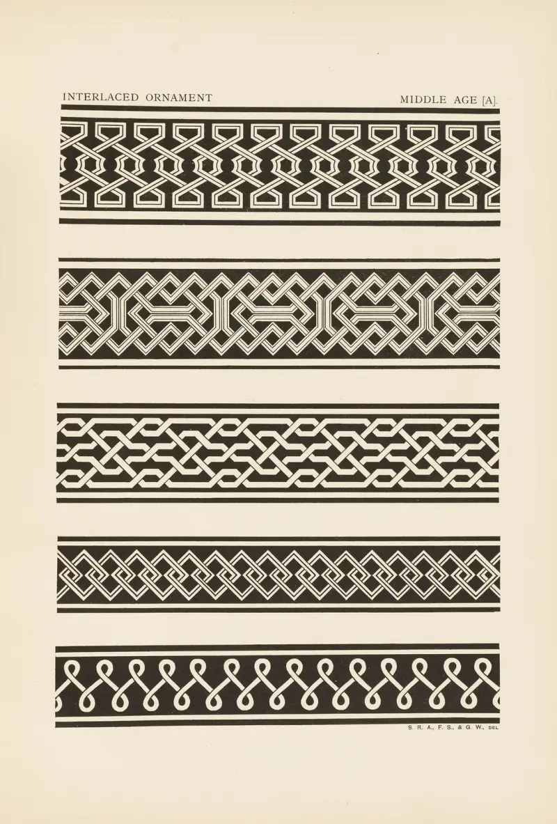 Ornamentets konturer i de ledande stilarna, pl. 09 av George Ashdown Audsley