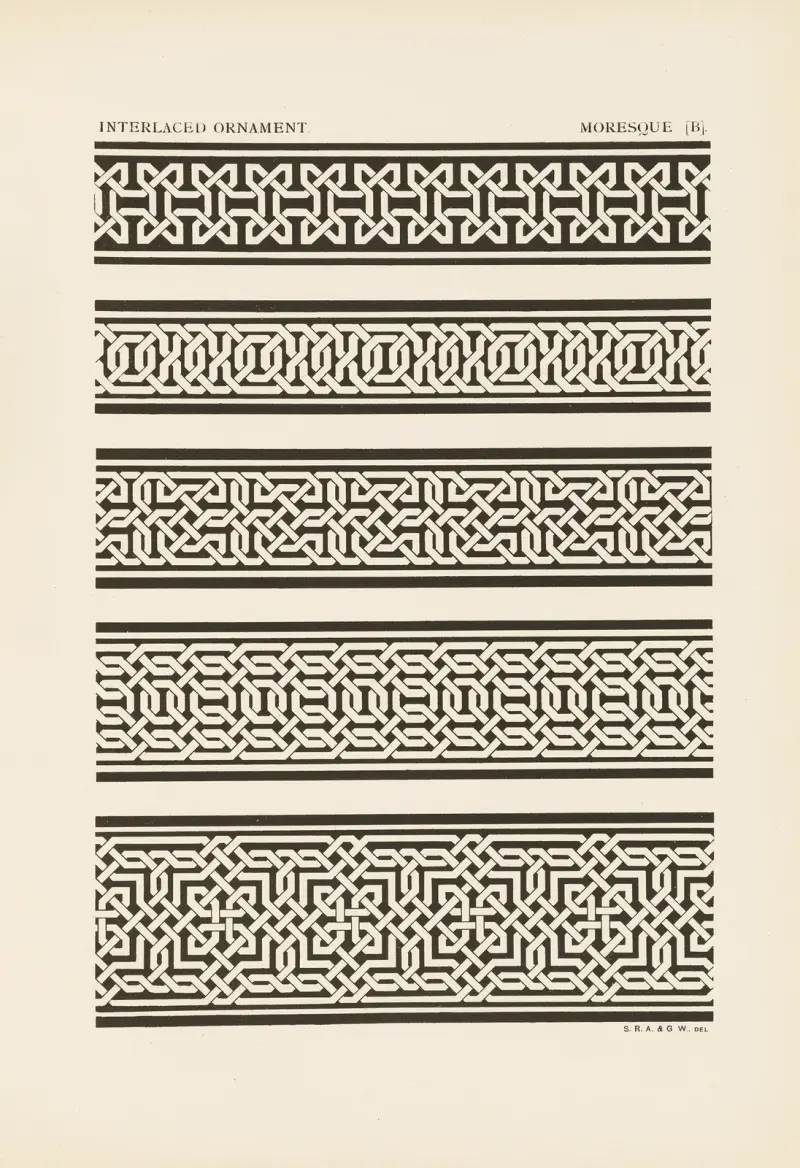 Outlines of ornament in the leading styles Pl.12 av George Ashdown Audsley