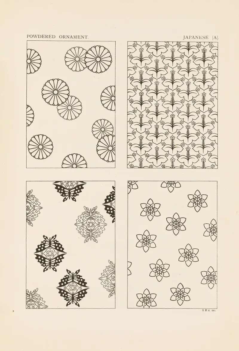 Ornamentets konturer i de ledande stilarna, pl. 13 av George Ashdown Audsley