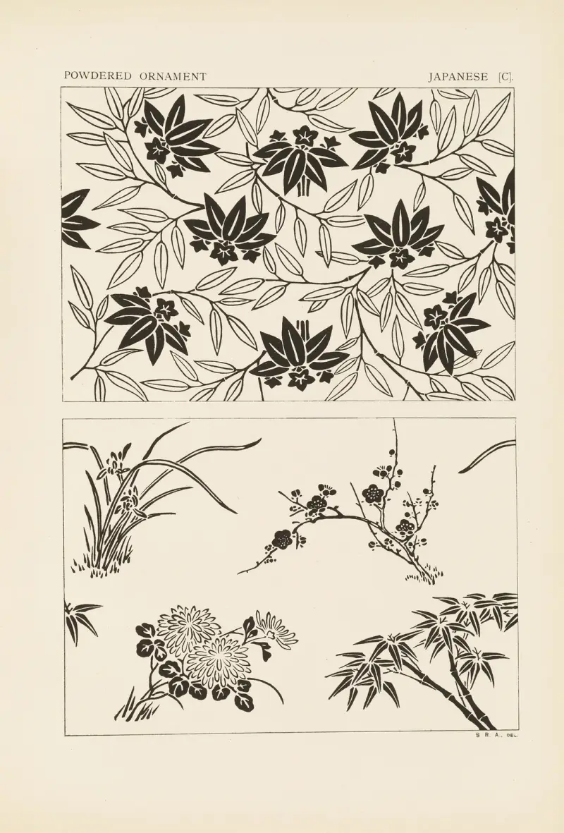 Ornamentala mönster i ledande stilar, pl. 15 av George Ashdown Audsley