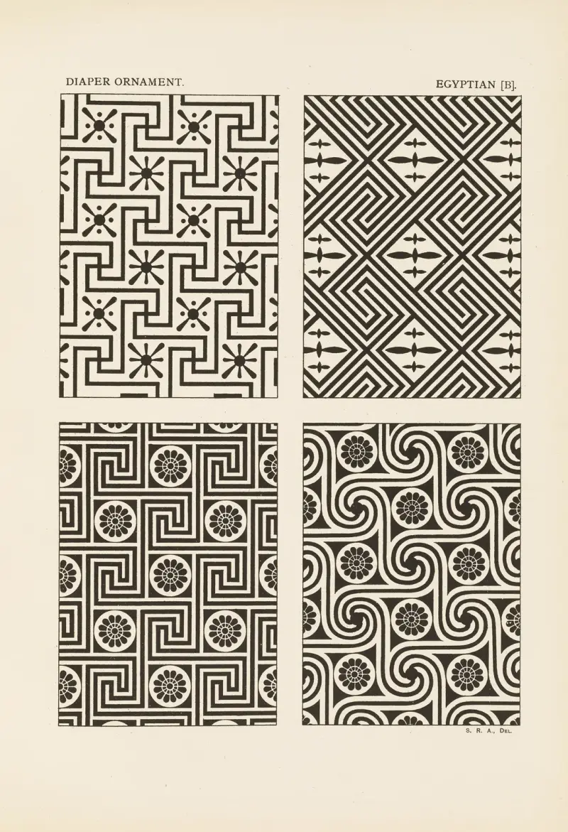 Ornamentets konturer i de ledande stilarna, pl. 19 av George Ashdown Audsley