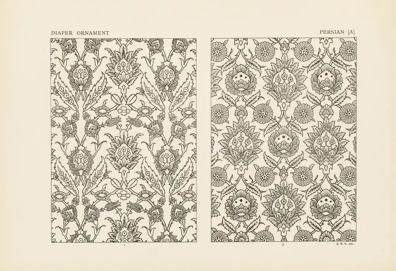 Outlines of ornament in the leading styles Pl.22 av George Ashdown Audsley