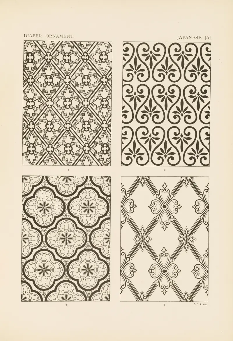 Outlines of ornament in the leading styles Pl.24 av George Ashdown Audsley