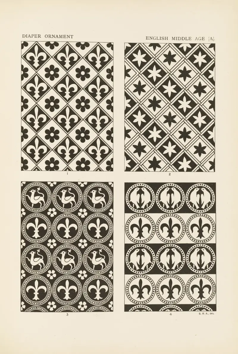 Outlines of ornament in the leading styles Pl.30 av George Ashdown Audsley