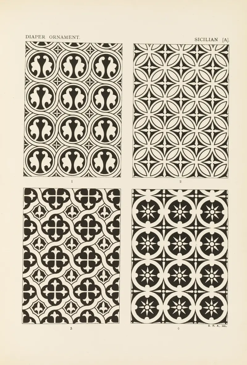 Outlines of ornament in the leading styles Pl.31 av George Ashdown Audsley