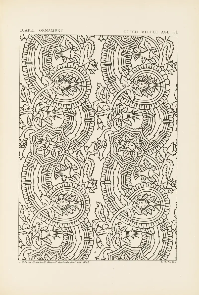 Outlines of ornament in the leading styles Pl.35 av George Ashdown Audsley